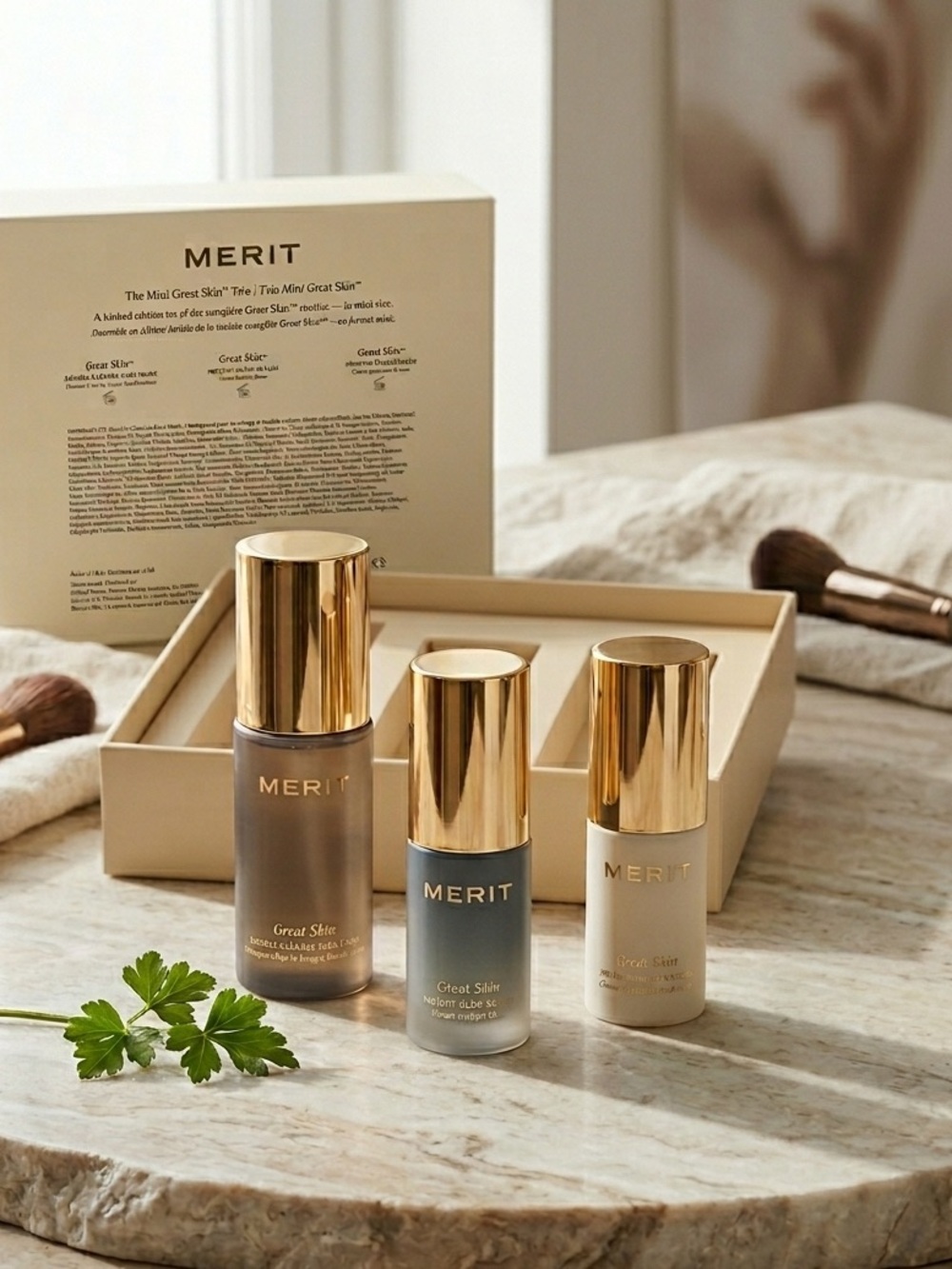 MERIT THE GREAT SKIN MINI TRIO RARE & COVETED LUXURY SEPHORA RELEASE NIB - Picture 8 of 9
